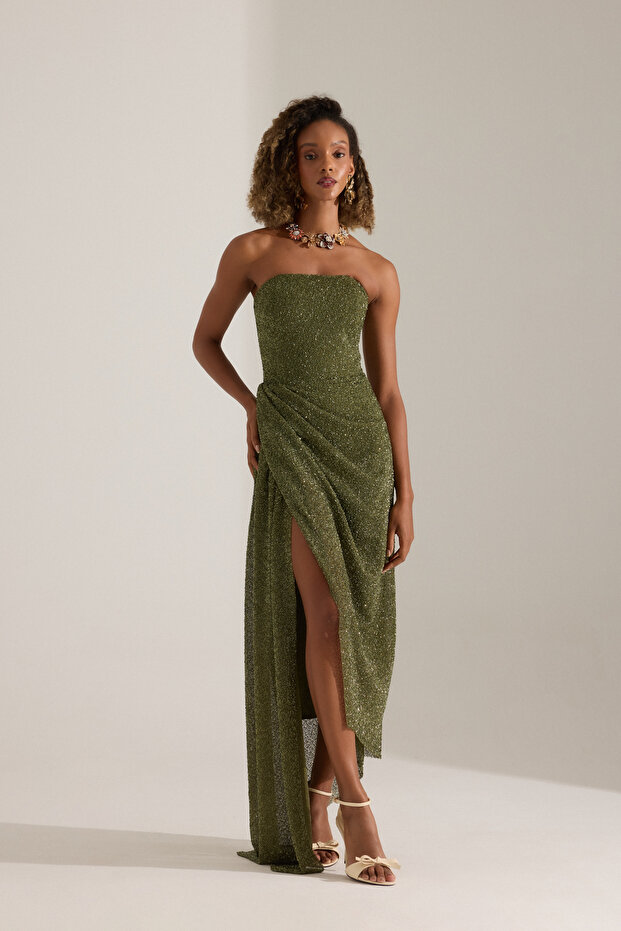 AMBER HAKİ ELBİSE - 1