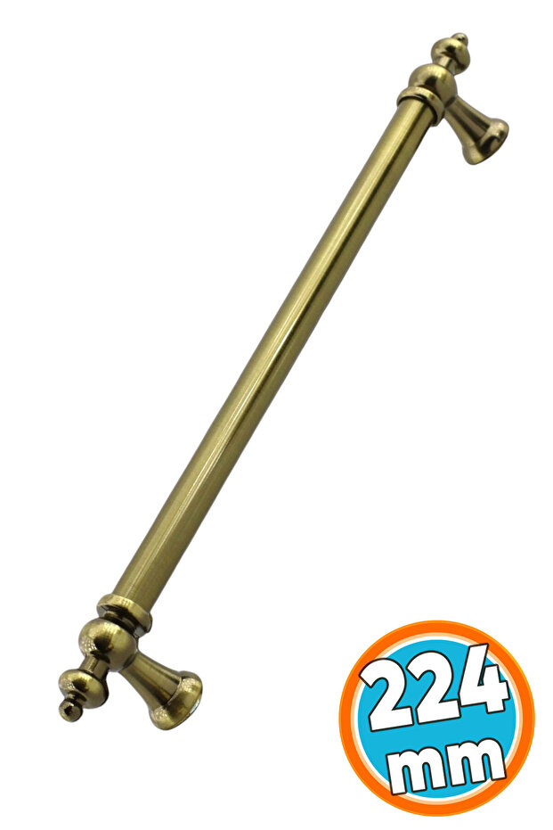 Furniture Drawer Kitchen Cabinet Cupboard Door Handles Pulls Knob Metal Antique Yellow Handle 224 mm