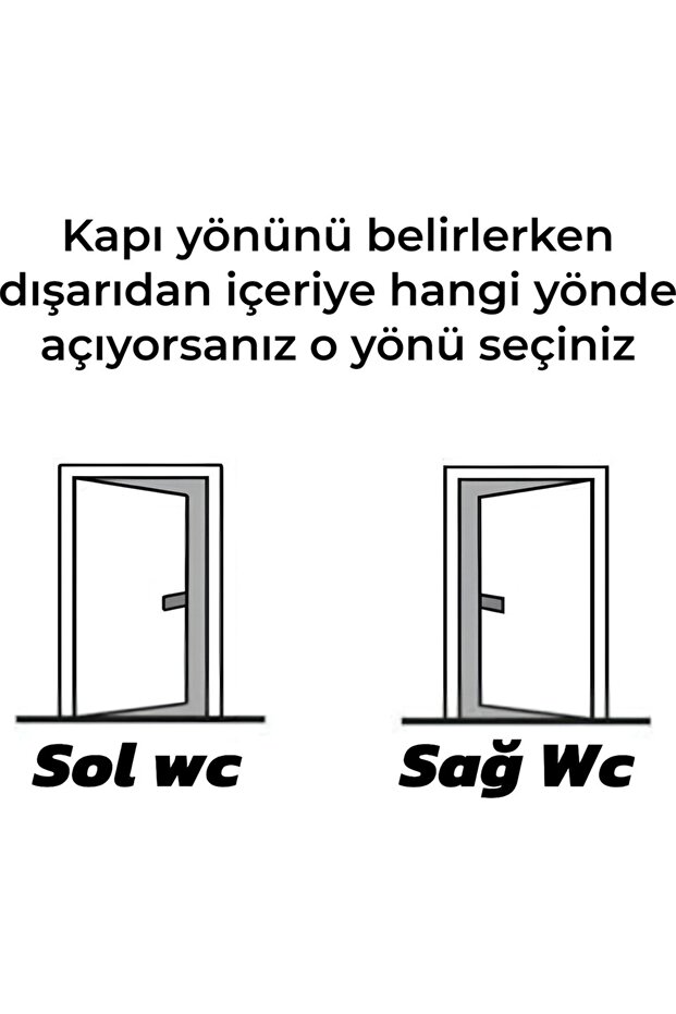 Eda Bilge Mat Siyah Wc Kapı Kolu-Kolay Montaj, Iç Kapı Kolu, Modern Kapı Kolu (1 Takım) Sağ - 2