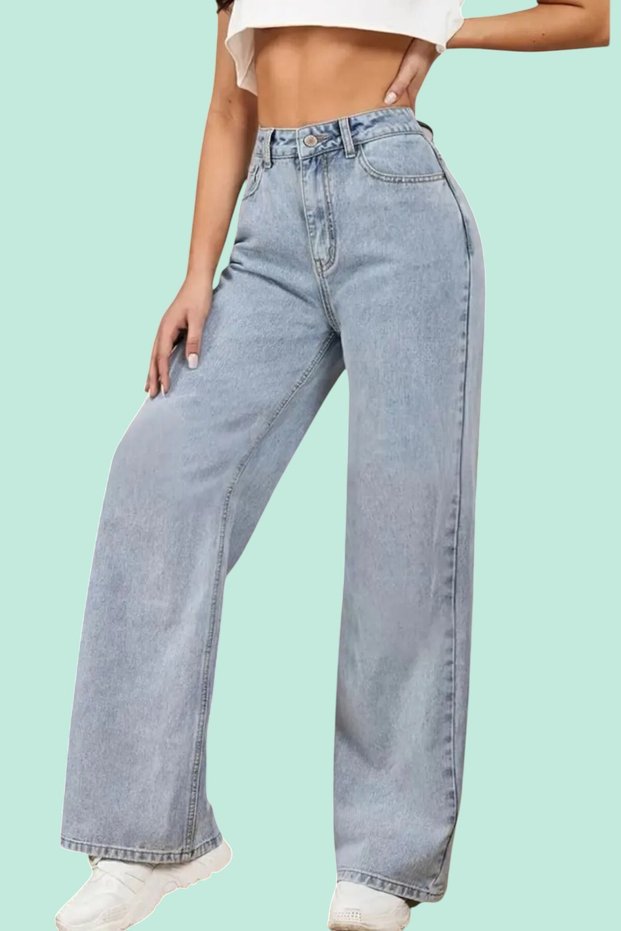 Women's Blue High Waist Jeans