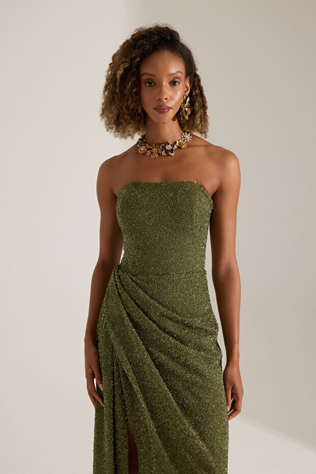 AMBER HAKİ ELBİSE - 4