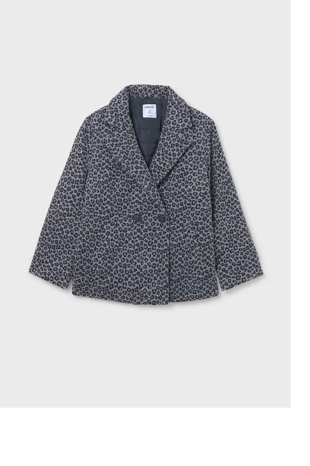 Kız Çocuk Jakarlı Kaban 10-14 Yaş Gri - 3