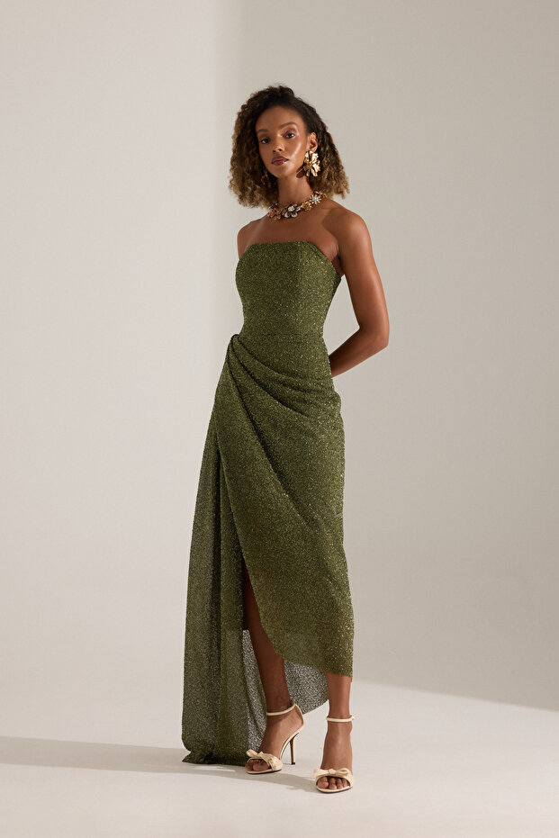 AMBER HAKİ ELBİSE - 3