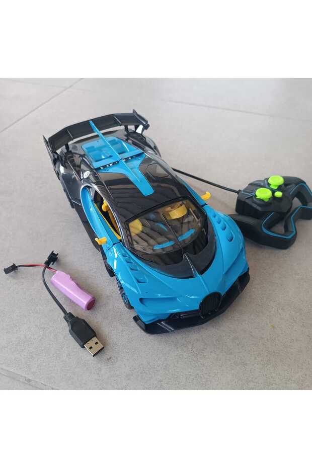 Bugatti Yarış Arabası Uzaktan Kumandalı Full+Full Fonksiyon Kapı ve Bagajı Açılabilir Yüksek Kalite - 8