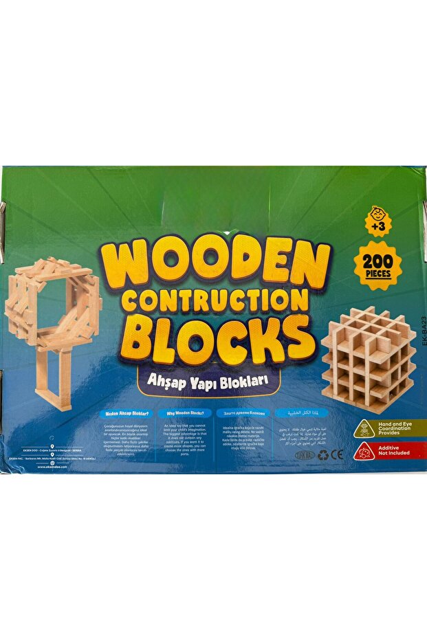 AHŞAP YAPI BLOKLARI - 200 PARÇ - 2