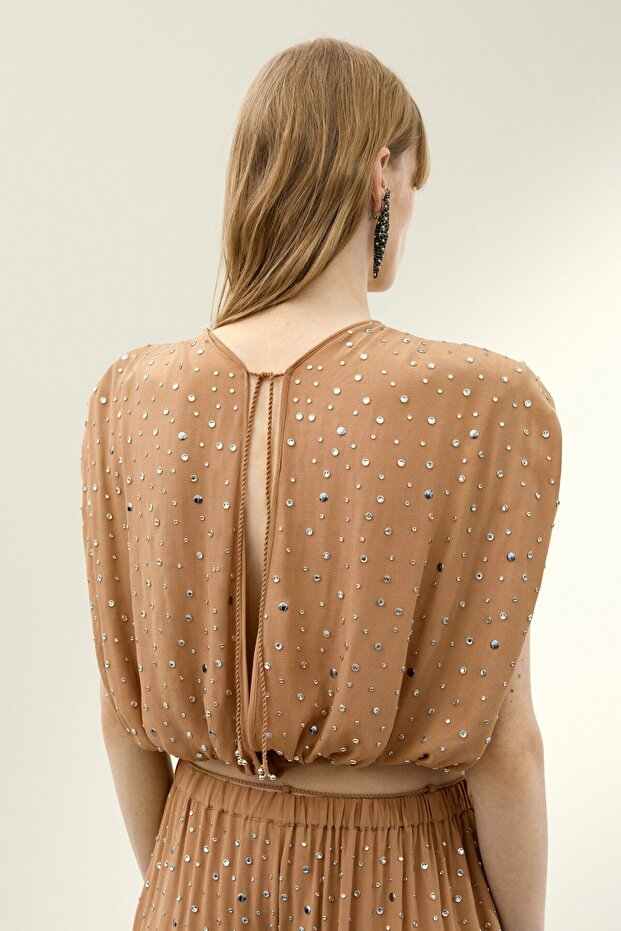 Suni Elmas İşlemeli Üst - 4