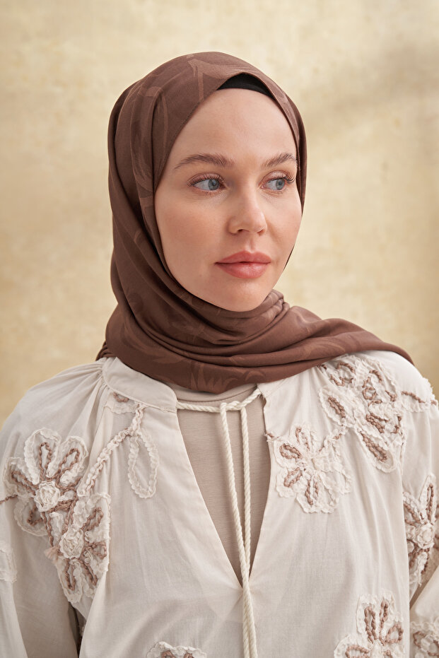 شال من الخيزران باروك - بني مرير - 2