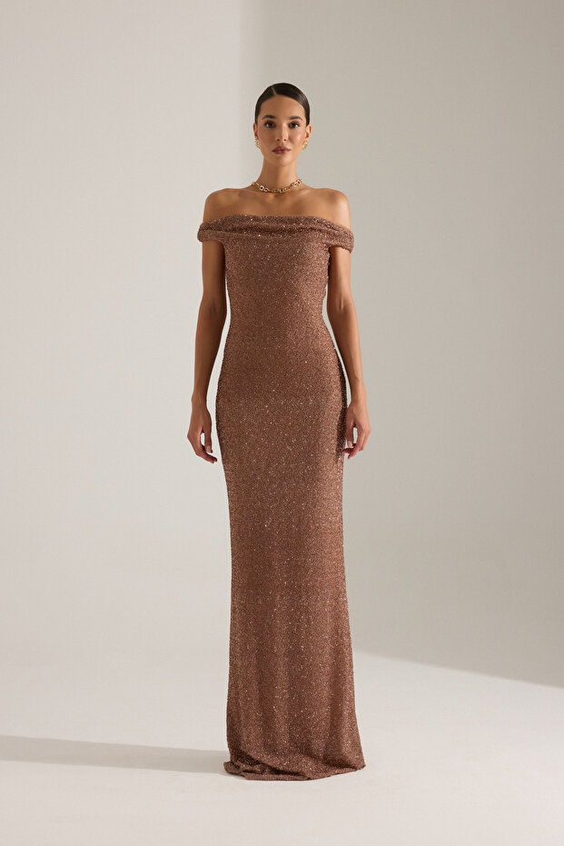 IVONA KAHVE ELBİSE - 1