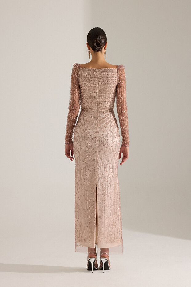 PATRIZIA PUDRA ELBİSE - 4