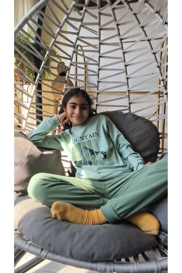 Boys Girls Kids Bottom Top Set Unisex Long Sleeve Tracksuit Casual Sport Stylish Modern Design Ribbed