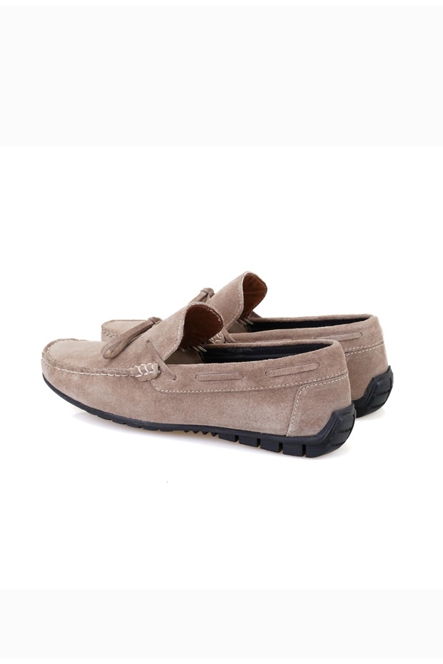 Moda Rüzgar MP Erkek Bej Deri Süet Babet - 1