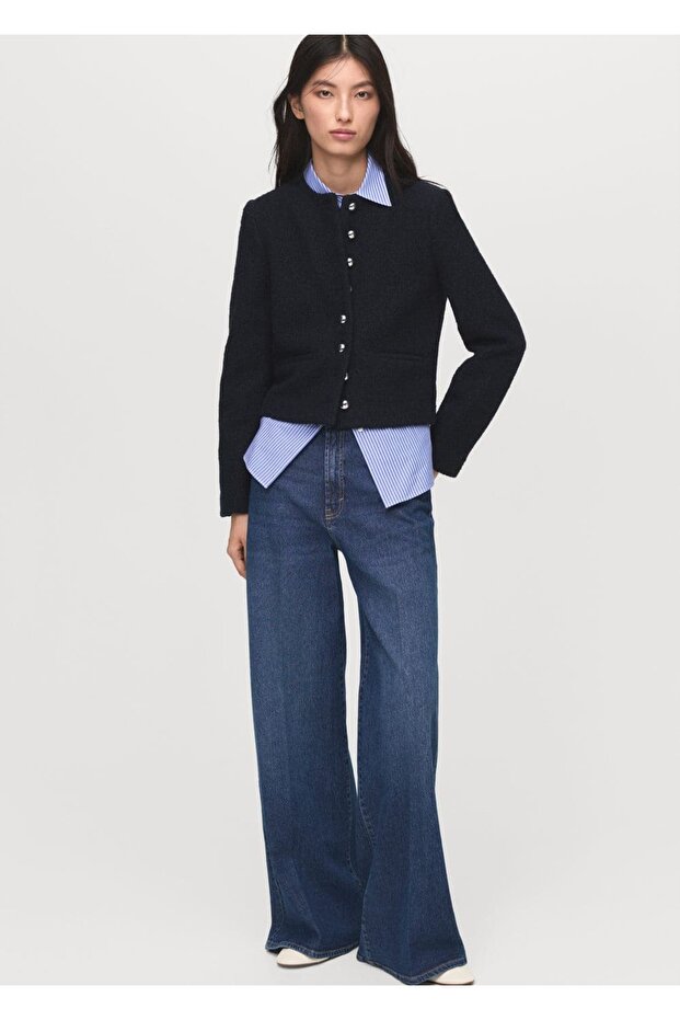 Strass taşlı buklet ceket - 2