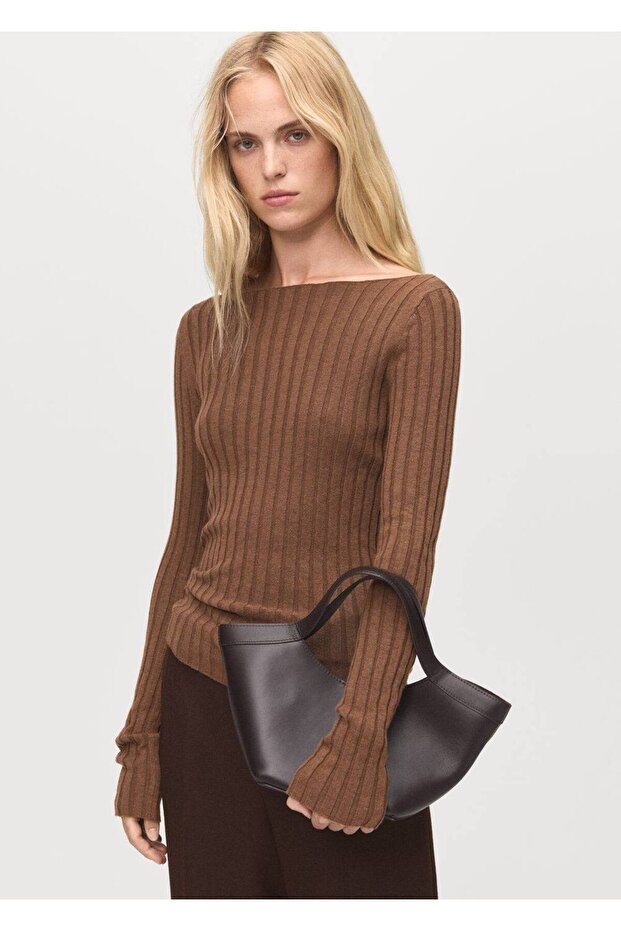 Boat Neck Knitwear Sweater