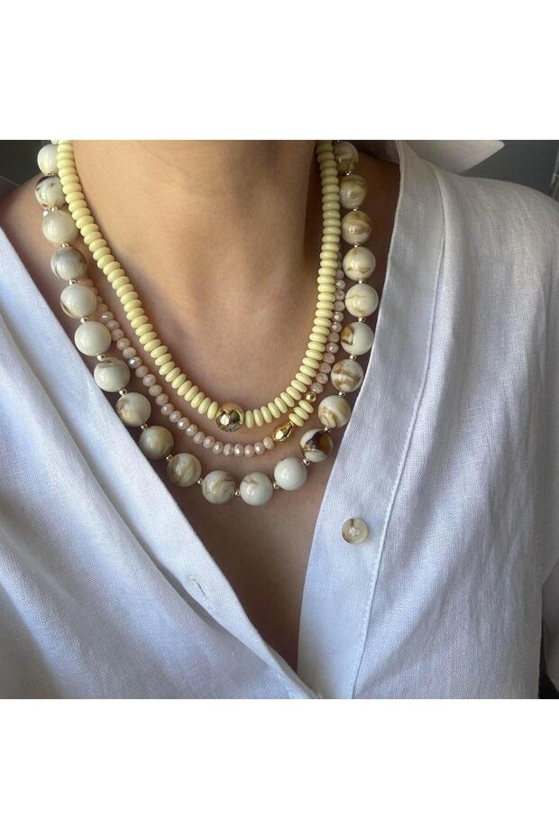 3lü Boncuk Kolye Seti - 1