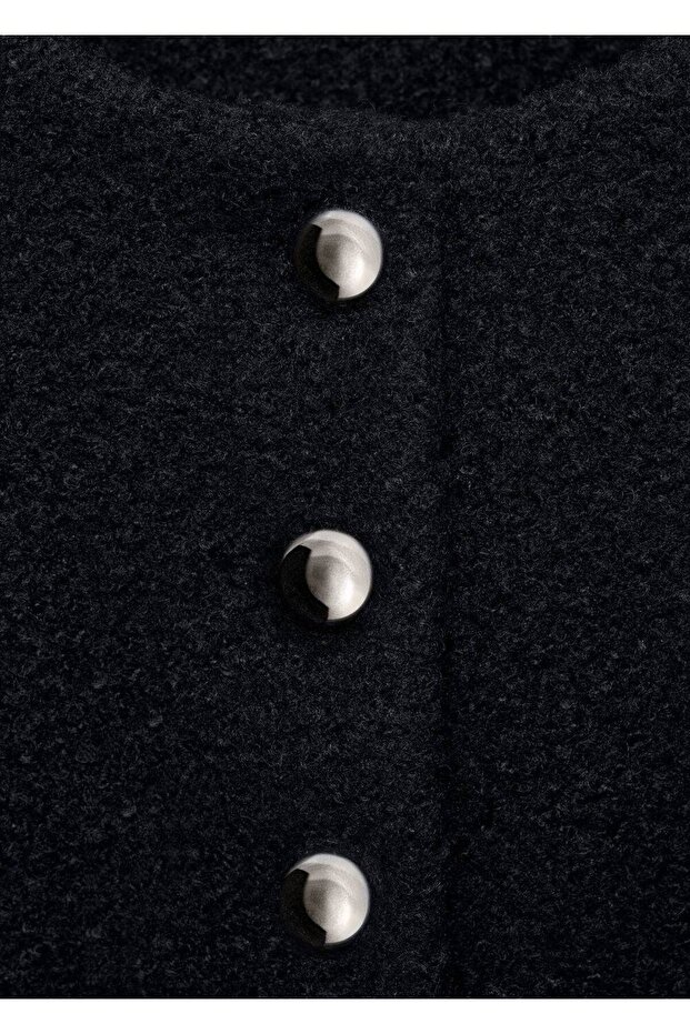 Strass taşlı buklet ceket - 8