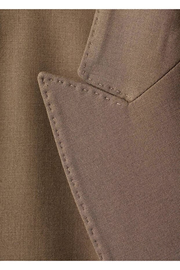 Double Button Fabric Blazer Jacket - 8