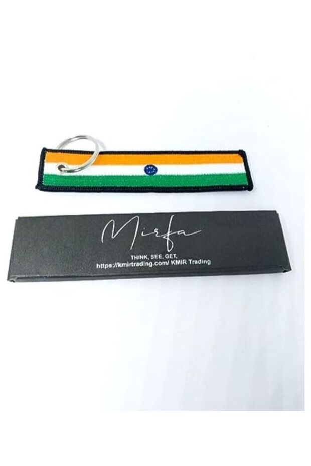 India Flag Keychain Tag with Key Ring
