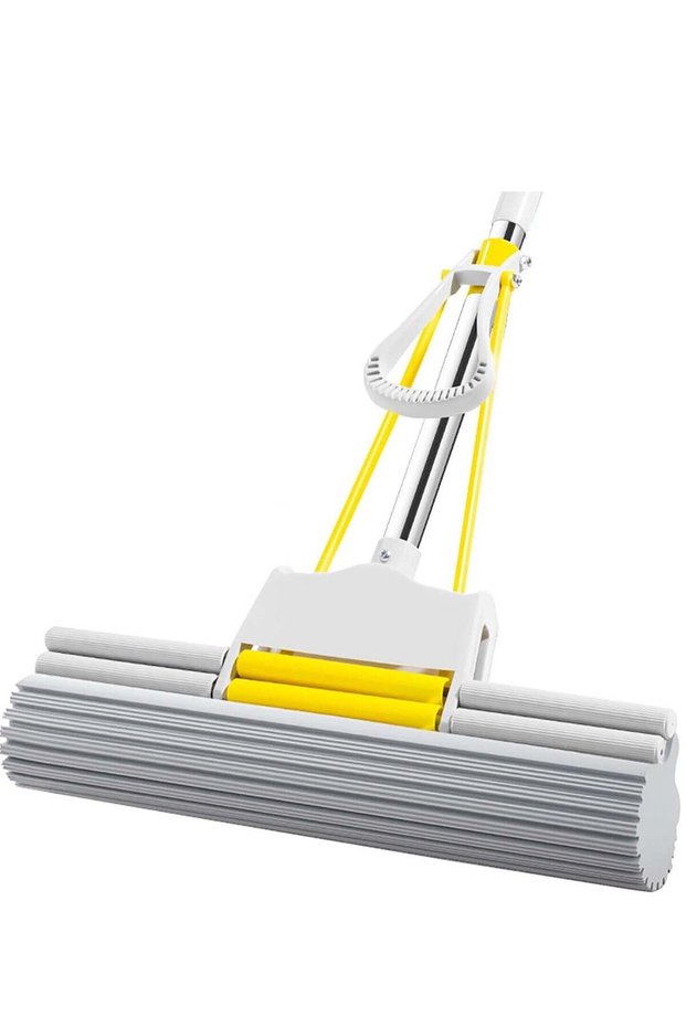 PVA Sponge Mop | Super Absorbent | Spring Wringing | Telescopic Aluminum Pole | Multicolor