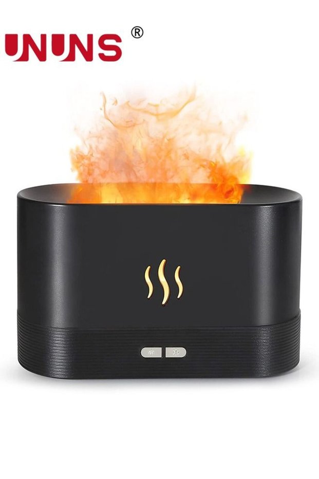 Flame Air Diffuser,Air Humidifier with Fire Flame Effect,Portable-Noiseless Aroma Diffuser for Home