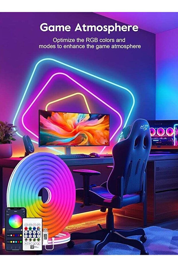شريط إضاءة نيون LED بطول 5 أمتار