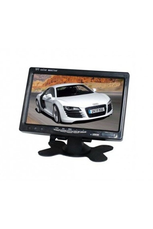 7" 12V - 24V LCD car display with remote control and wall mounting frame - 1