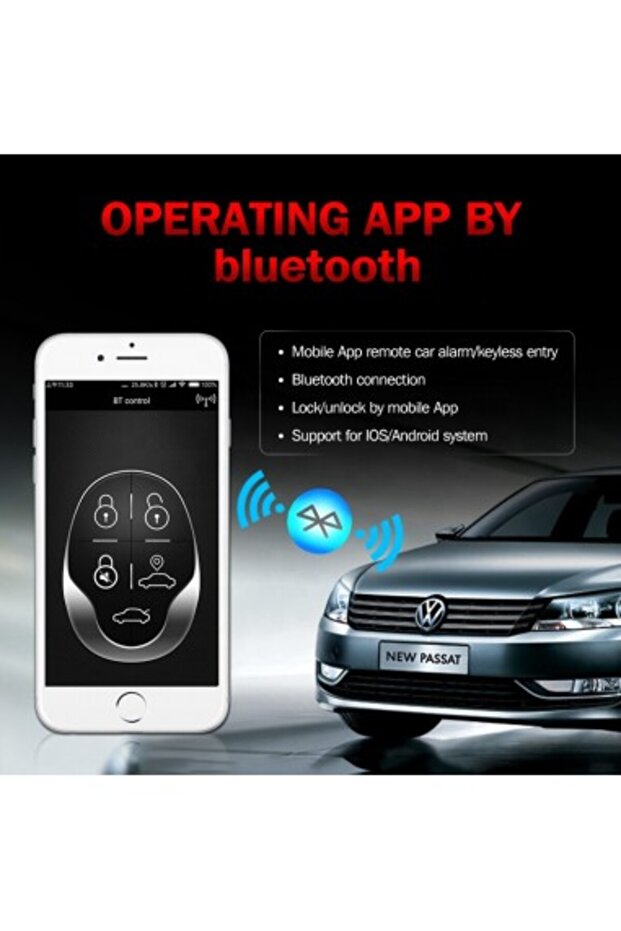 Bluetooth central locking module with 2 remote controls with phone control KD-530BL - 2