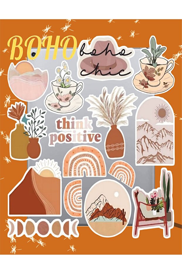 Boho Sticker Set | Laptop Agenda Notebook Tablet Phone Notebook Sticker Bullet Journal