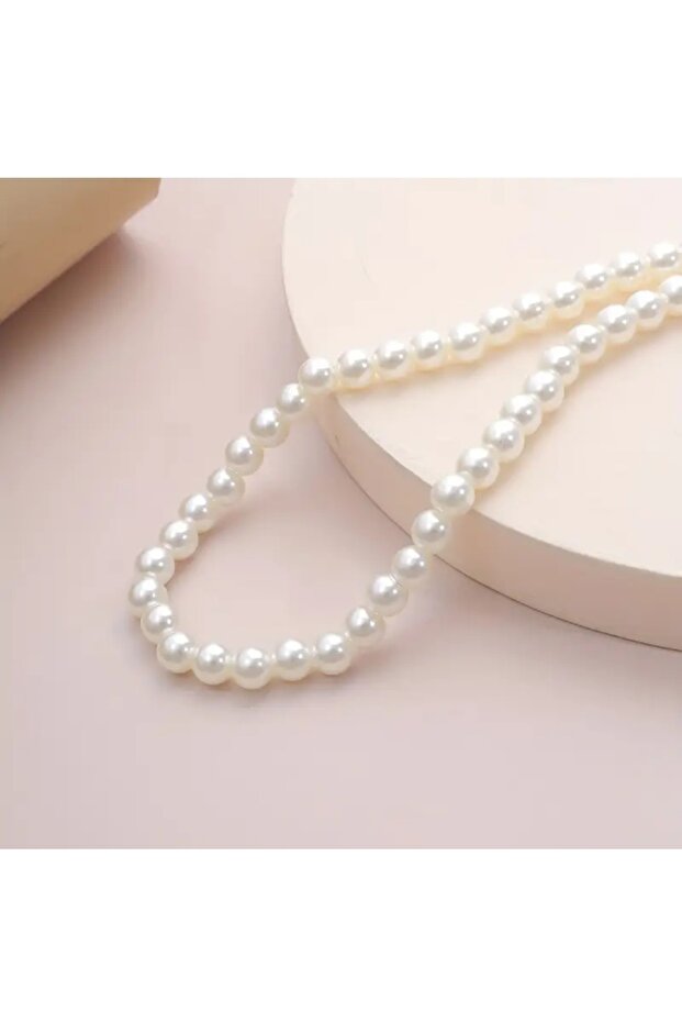 Yapay inci kolye kadın inci günlük kolye - 3