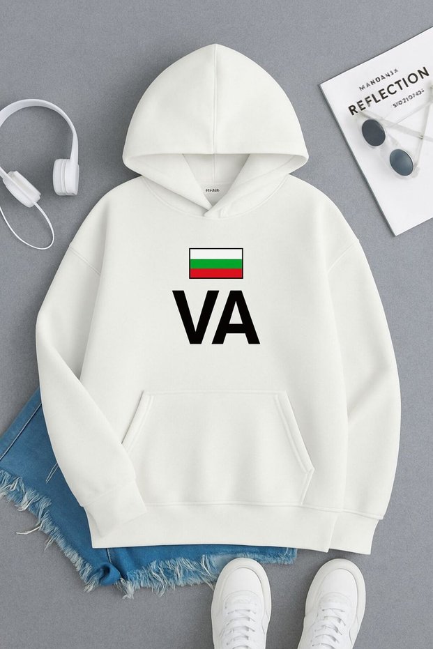 3 Thread Unisex Hooded Kangaroo Pocket Sweatshirt Va Bulgaria Player Printed Hoodie