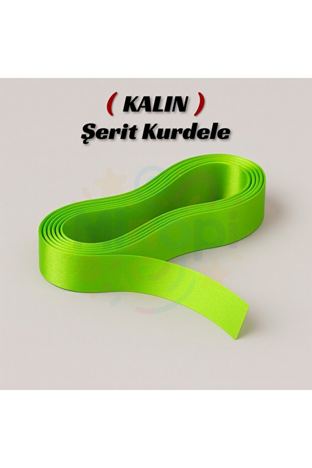 Pistachio Green Satin Ribbon 2 cm 10 Meters, Bundle Dowry Special Day Decoration Ribbon