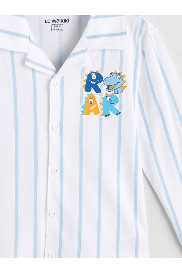 LCW Kids Gömlek Yaka Erkek Çocuk Pijama Takımı - 6