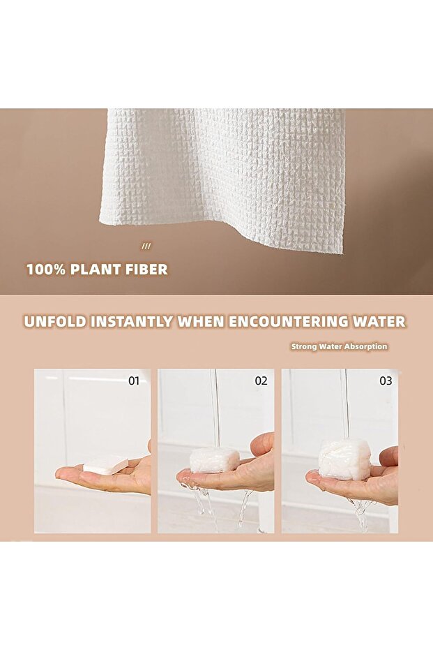 Compressed Towel Sheets Portable Lightweight Disposable Face Compressed Towel Absorbent Soft Wiping - 4