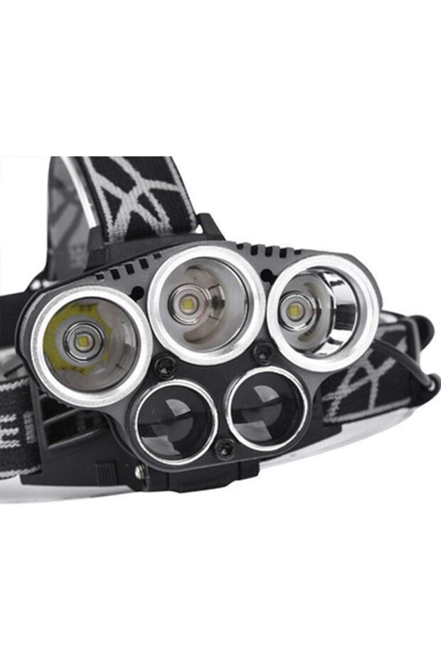 Rechargeable 3500 Lumen 6 Mode Waterproof 5 LED Flashlight with Lithium Ion Battery - 7