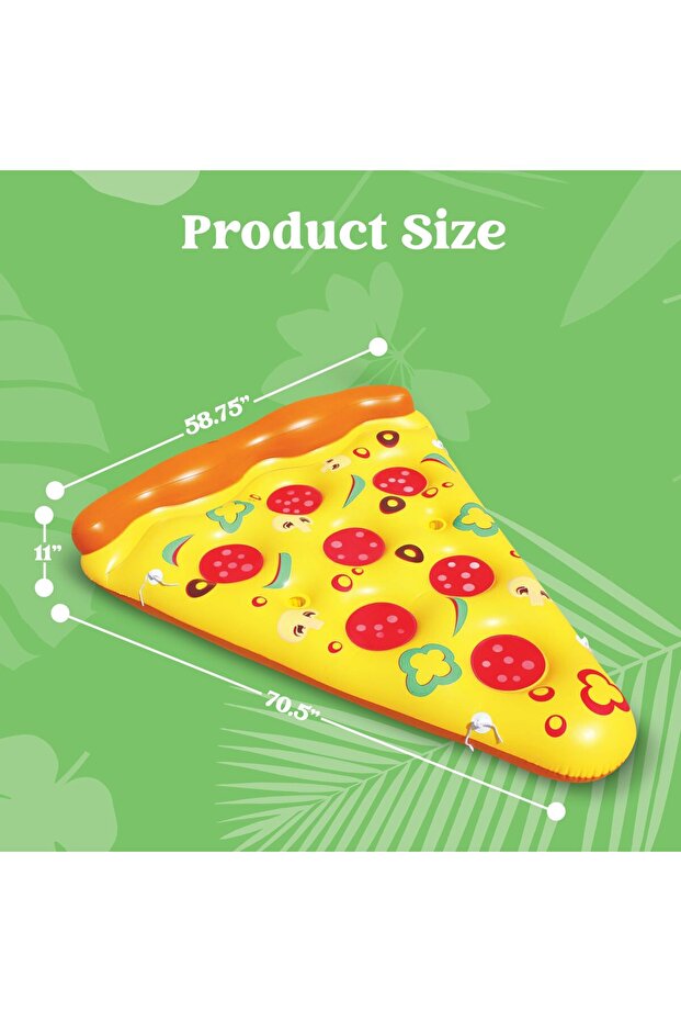 Giant Inflatable Pizza Slice Pool Raft 1.8 X 1.5 M Inflatable Pool Raft Summer Pool Raft Swimming - 5
