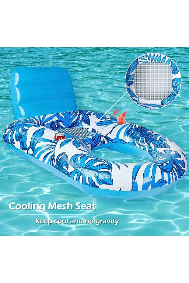 Inflatable Pool Float Adult Pool Floaties Lounger Floats Rafts Floating Chair Floats Water Floaty - 5