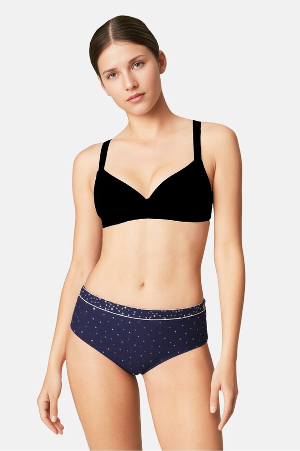 Women Polka Dot High-Waist Bikini Bottom, Multicolor