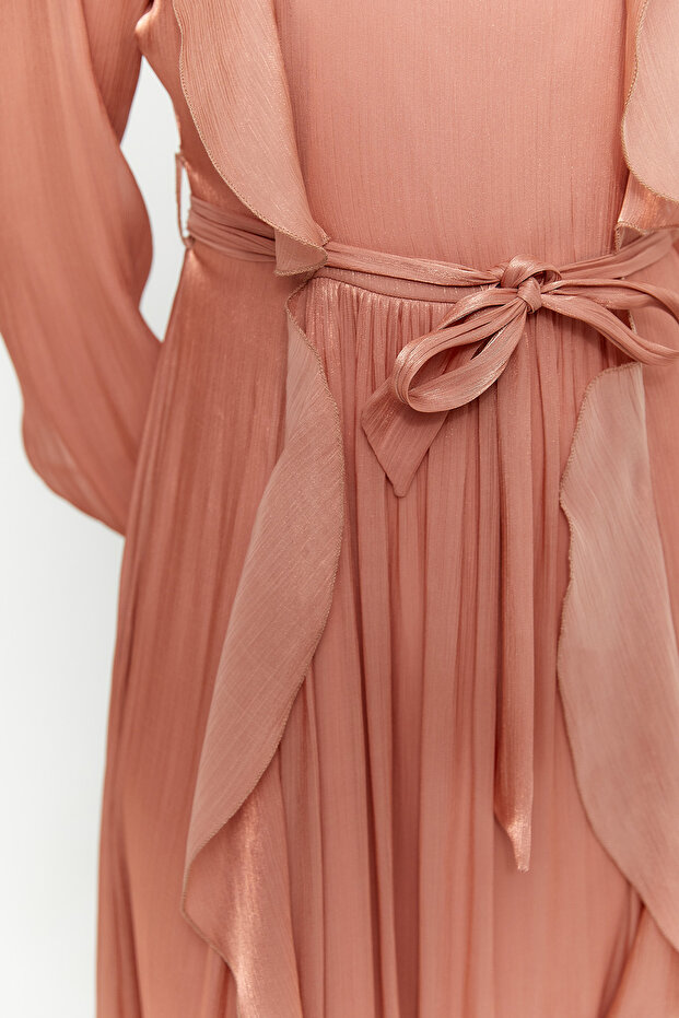 Volan Detaylı Elbise - 5