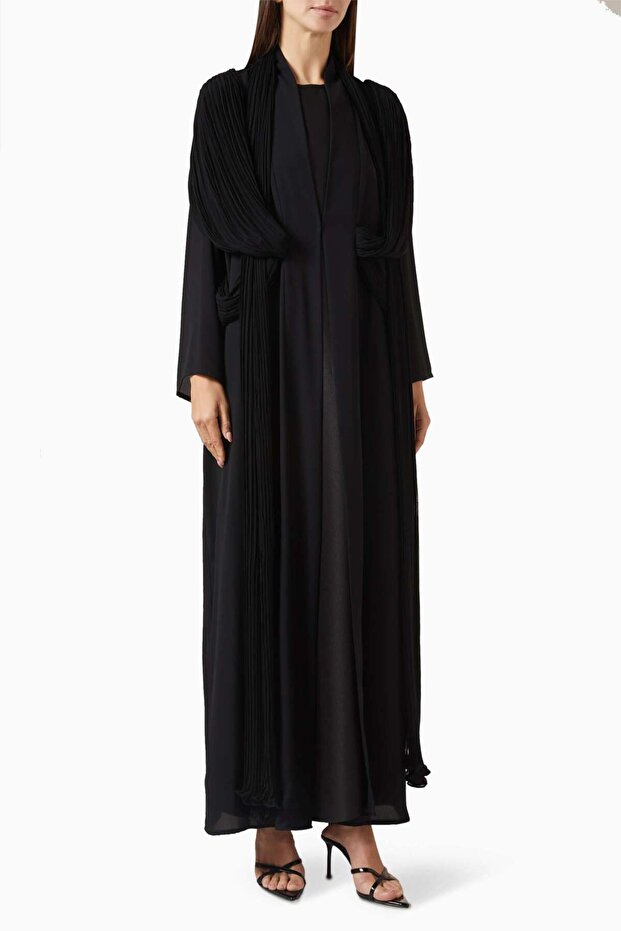 Offering Modern Chic and Elegance Ruffled Abaya Set for a Style Suitable for Any Occasion