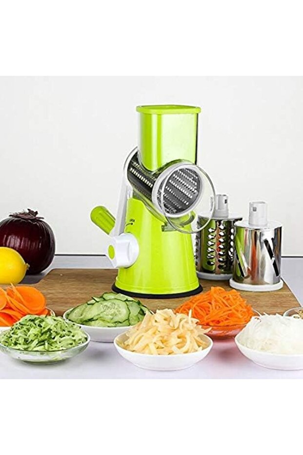 Manual Mandoline Slicer Vegetable Fruit Cutter Cheese Shredder Rotary Drum Grater Nuts Grinde