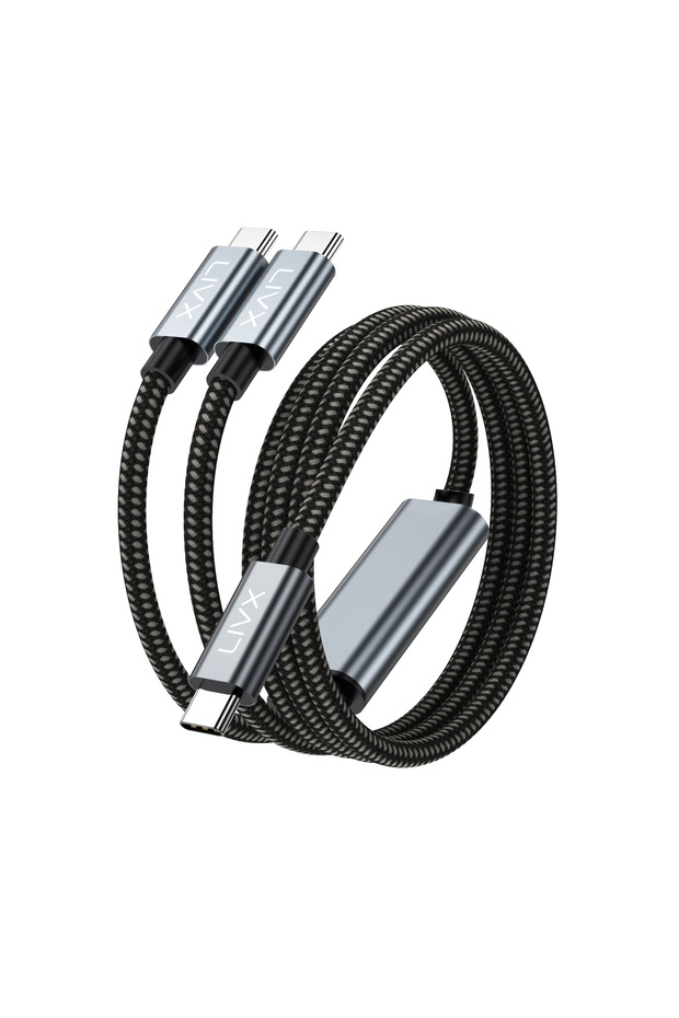 100W Çift Uçlu Type-C PD Şarj ve Veri Kablosu – E-Mark Chip, 1,5 Metre, Çift Cihaz Şarj Desteği - 3