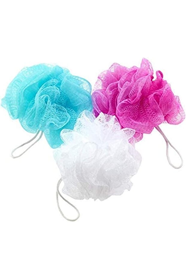 Pack of 3 Nylon Large Bath Shower Body Loofah