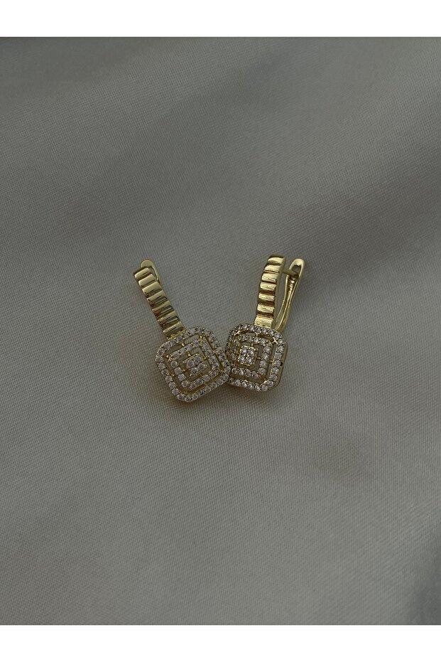 Xuping Marka 14 K Renk Baget Model Küpe - 3