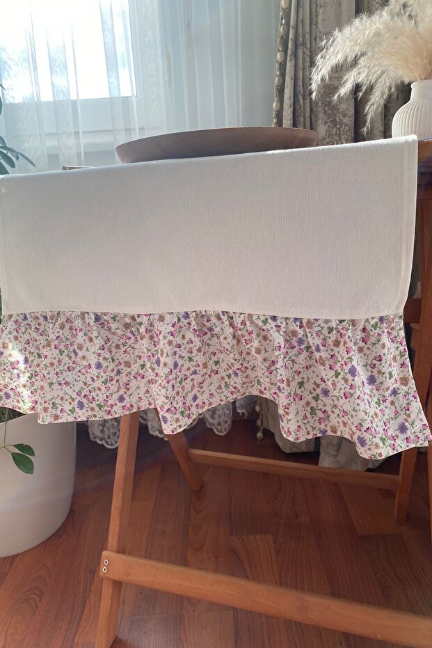 Fırfırlı Çıtır Çiçekli Dak Keten Runner 40*110 - 3