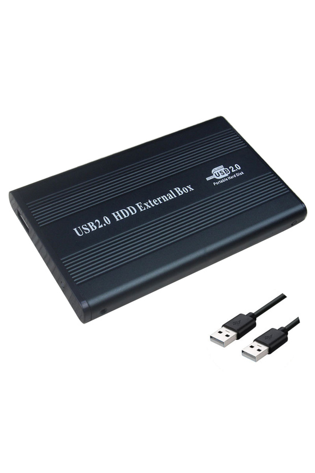 IDE Black USB2.0 Hard Drive Disk Enclosure HDD External Box Case Caddy 2.5" IDE HDD With LED Light F - 1