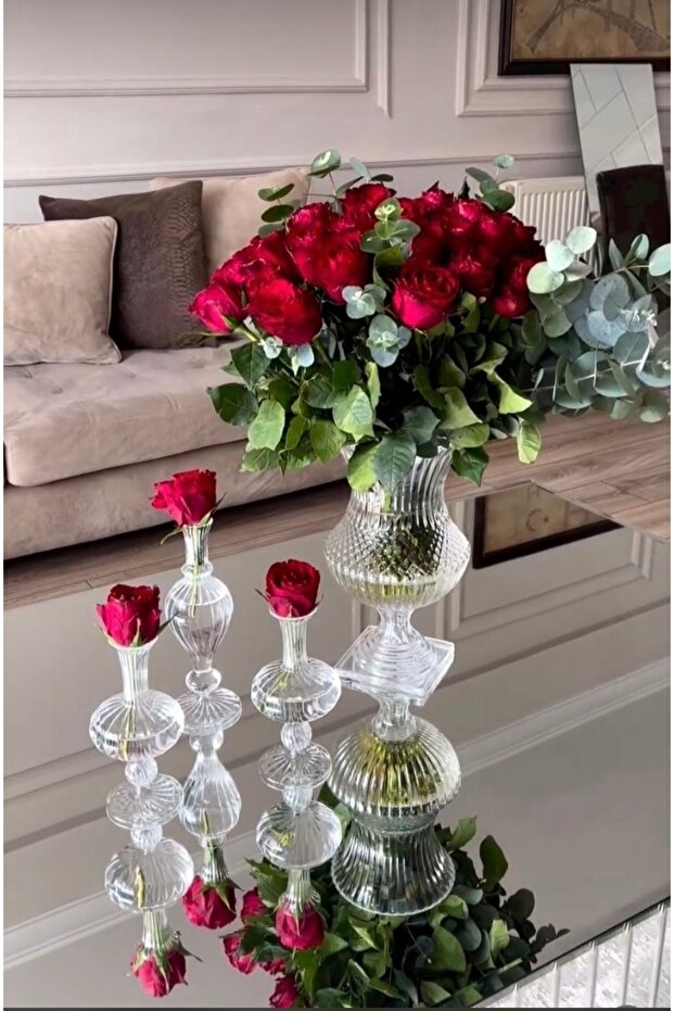 Ruby Elegance Kristal Vazo Seti - 2