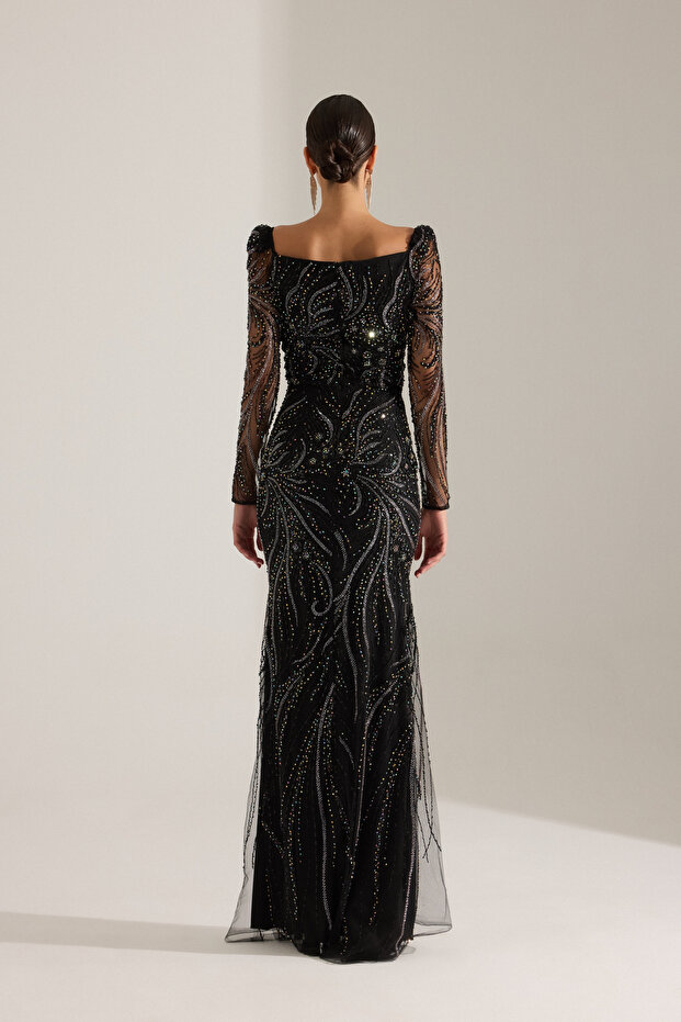 CANNES SİYAH ELBİSE - 5