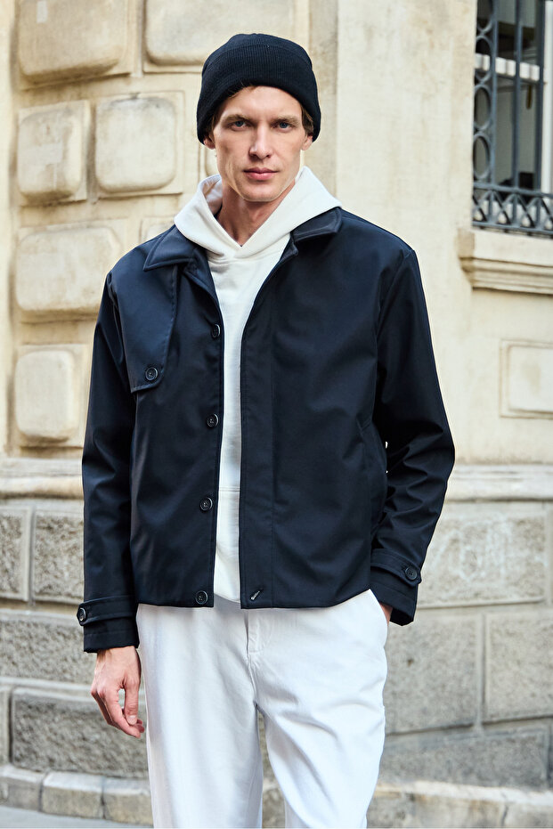 Men's Regular Fit Jacket Black - 1