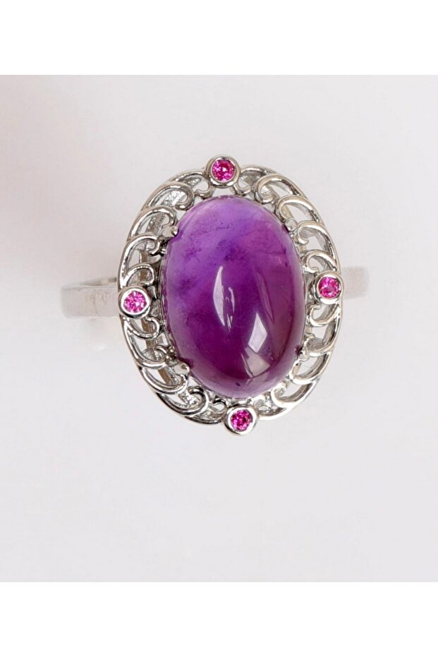 خاتم حجر الجمشت قابل للتعديل - 1