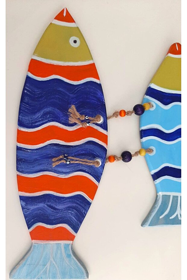 🐟 Ahşap Balık Duvar Süsü - 3