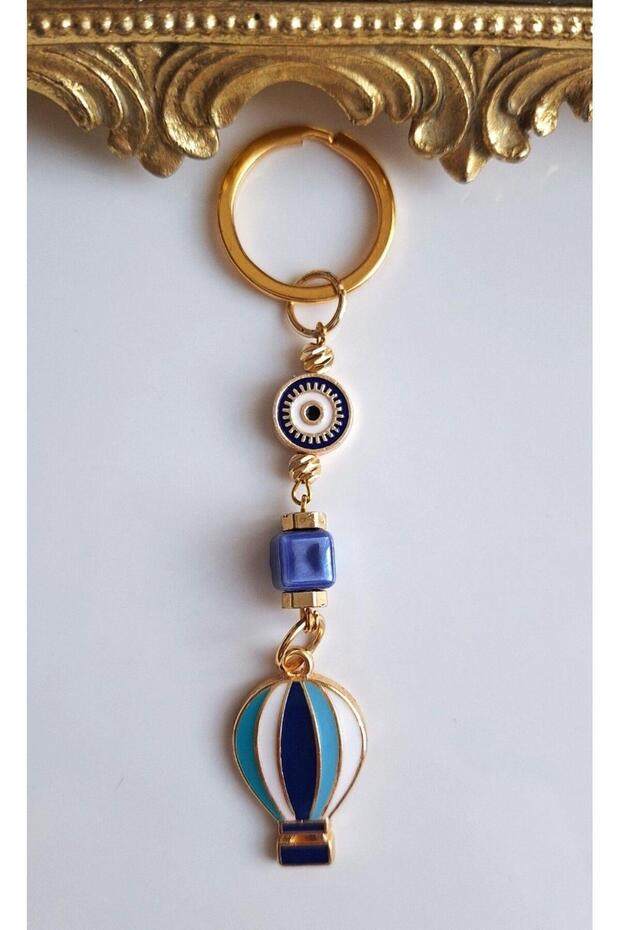 Luxury Gift Statue of Liberty Balloon Keychain - Navy Blue 10.5 cm